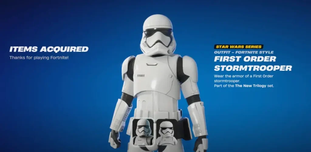 Primer orden stormtrooper skin fortnite