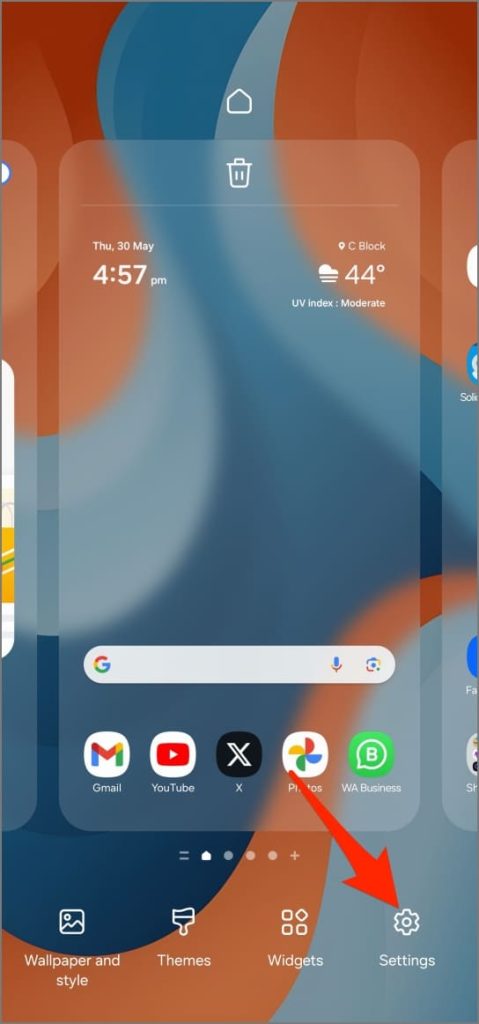 Cambiar el tamaño de la cuadrícula de la pantalla de inicio en una interfaz de usuario 6.1 en el teléfono Samsung Galaxy