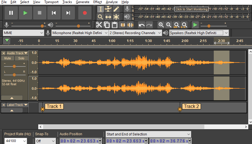 editor de sonido de audacia