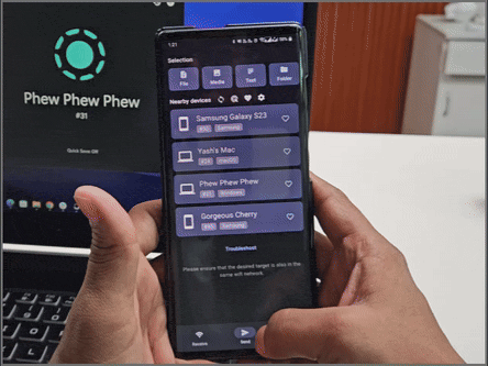 Transfiera archivos de Android a PC usando localsend