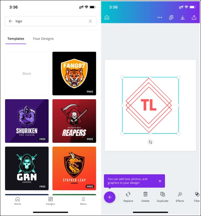 Canva para iPhone