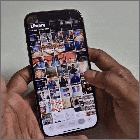 Encuentra gente haciendo algo de acción en la aplicación Fotos iOS 18