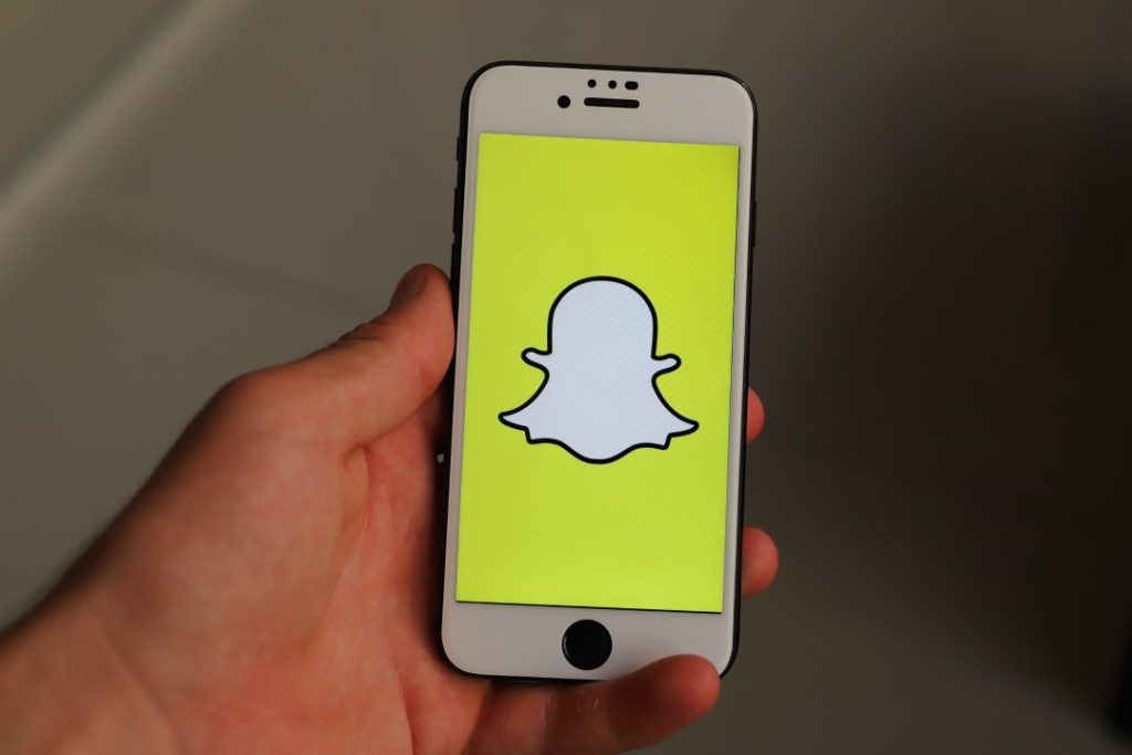 Aplicación Snapchat en el teléfono