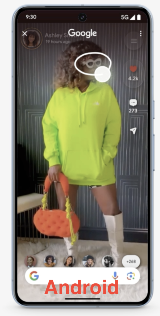 Círculo de Android para buscar
