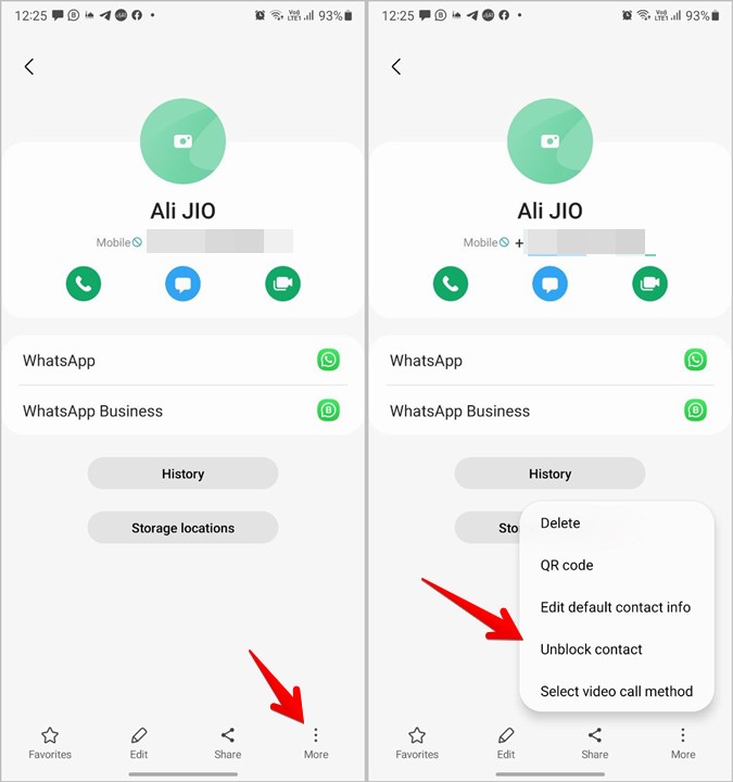 Número de desbloqueo de Samsung contacta