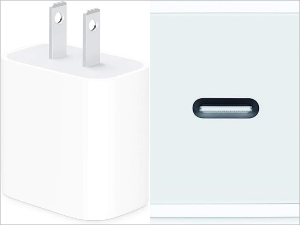 Adaptador oficial de potencia de 20 vatios de Apple