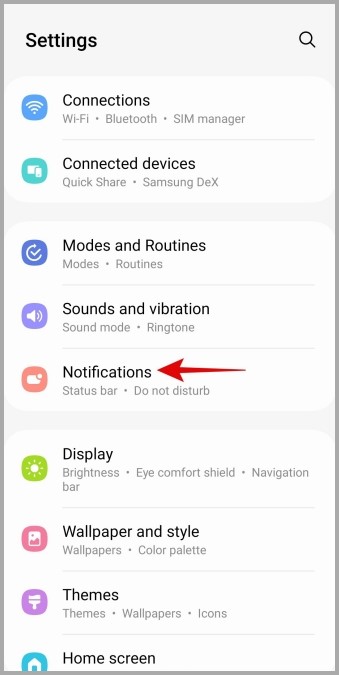 Notificaciones en el teléfono Samsung Galaxy