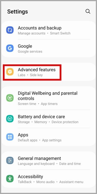 Características avanzadas en Android