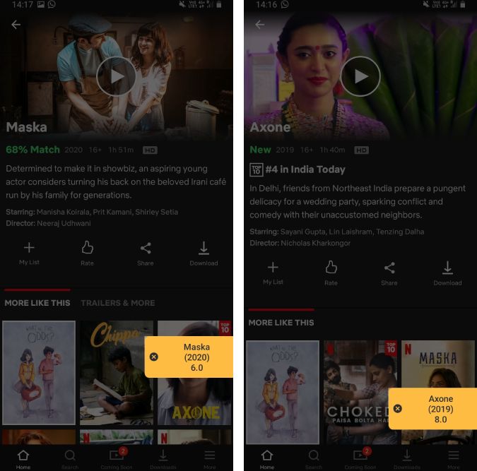 Flutter IMDB Calificaciones Netflix