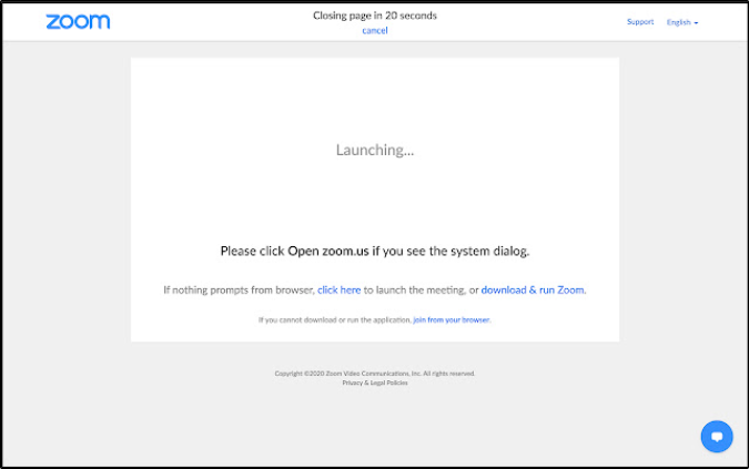 Zoom Meeting Auto Page Closer Chrome Extension para Zoom