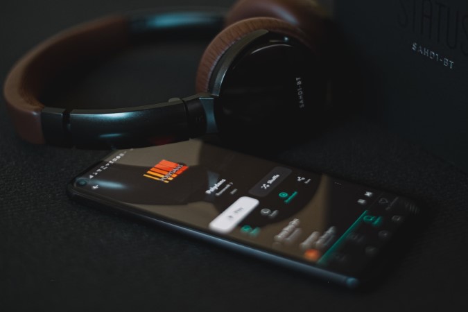 Aplicación de música en el teléfono