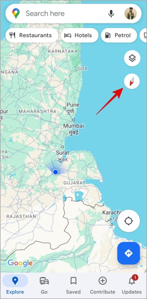 Google Maps North Icon