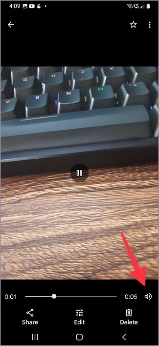 Video inmovilizado en Google Photos en el teléfono Samsung