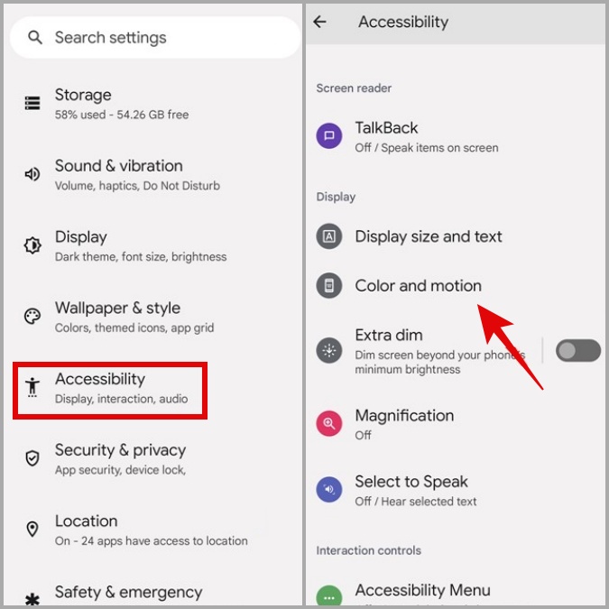 Color y movimiento en Android