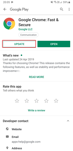 Modo oscuro en Google Chrome- Actualización