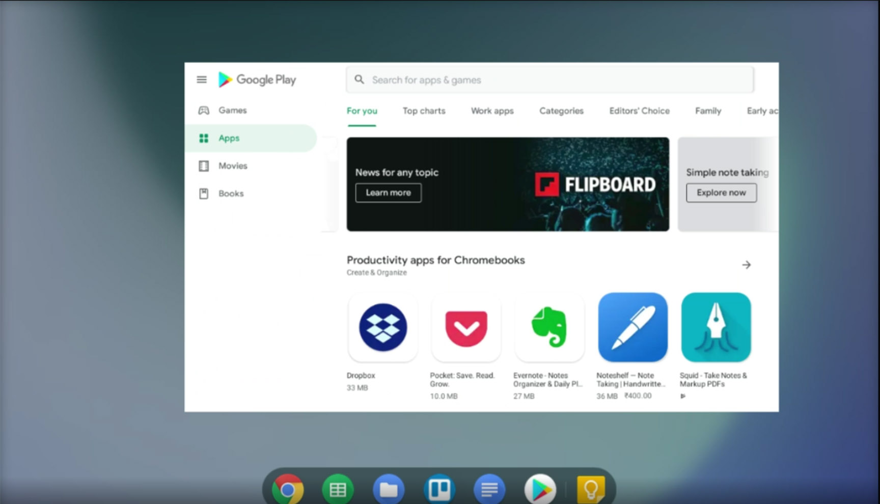 Android 10 Gestos en Chrome OS