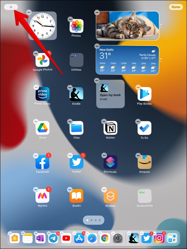 Agregar nuevo iPad de widget
