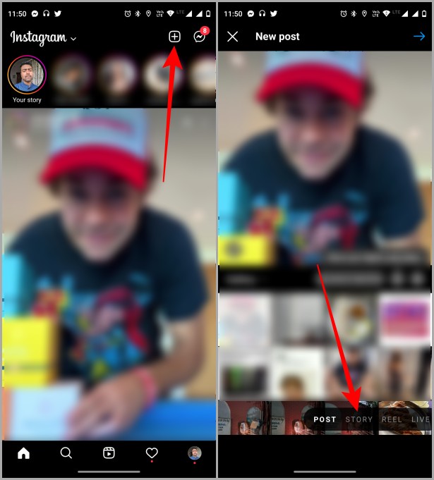 Aplicación móvil de Instagram