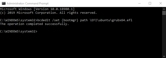 Ubuntu-Grub-Bcdedit