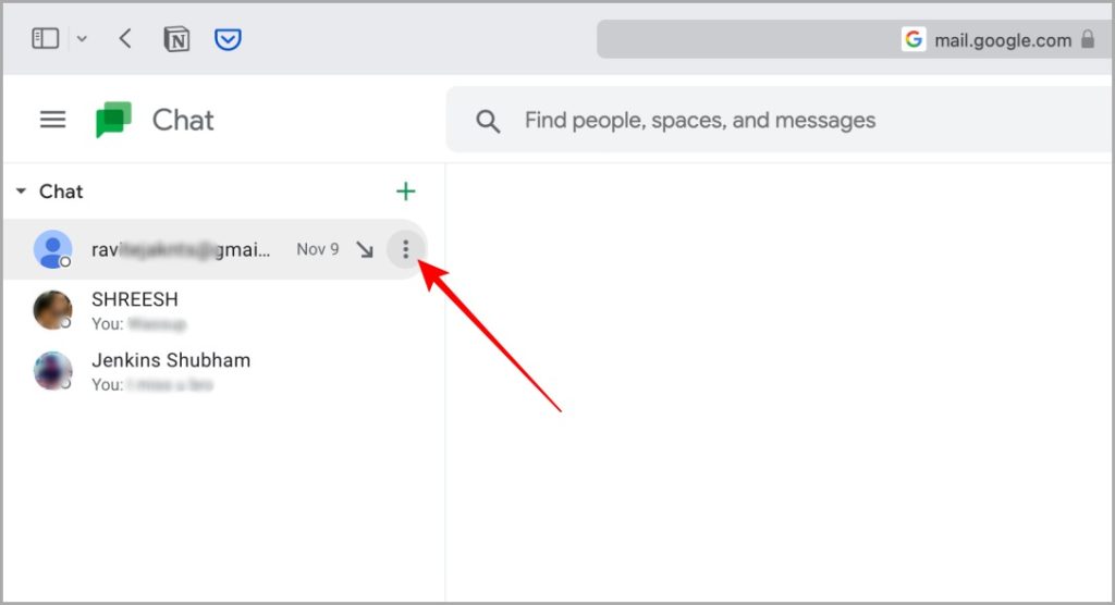 Chat de Google en la web