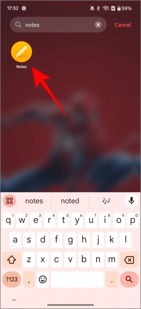 Abra la aplicación OnePlus Notes desde el cajón de la aplicación