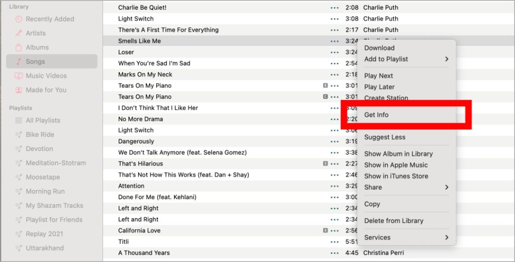 Obtener información sobre Apple Music en Mac