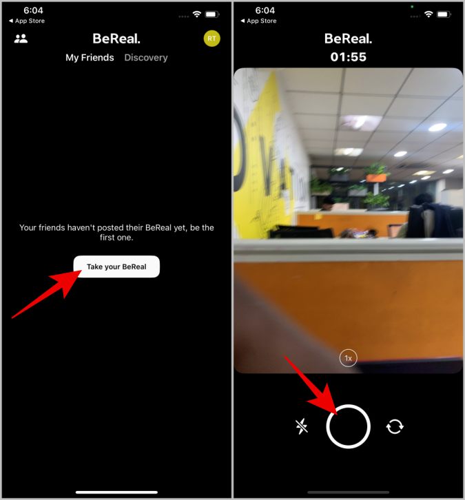 Toma tu bereal en iOS