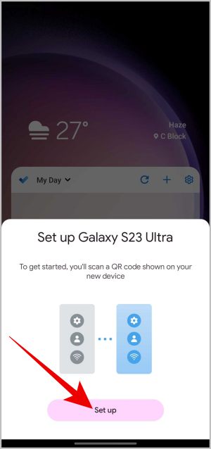 Configuración de Galaxy 23 con par rápido