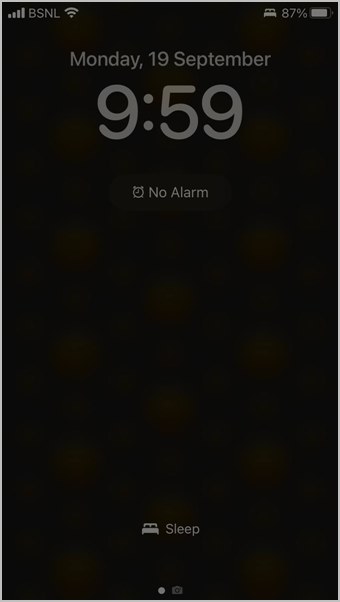 Panel de notificación de iPhone