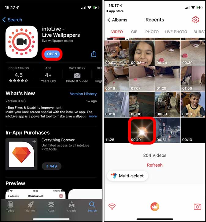 Otorgar acceso a videos en la aplicación