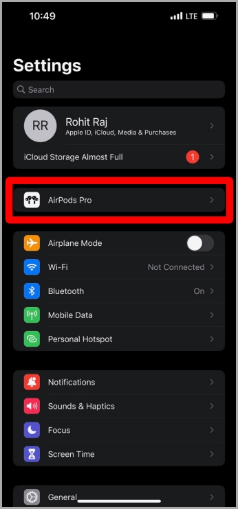 Configuración iPhone