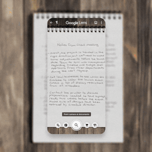 Copiar y pegar con Google Lens.