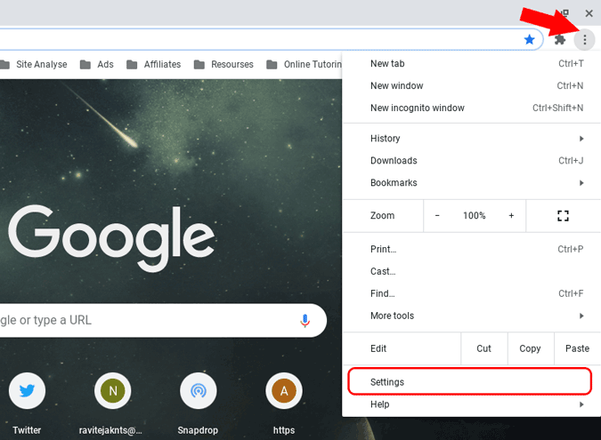 APERTIR CONFIGURACIÓN Google Chrome