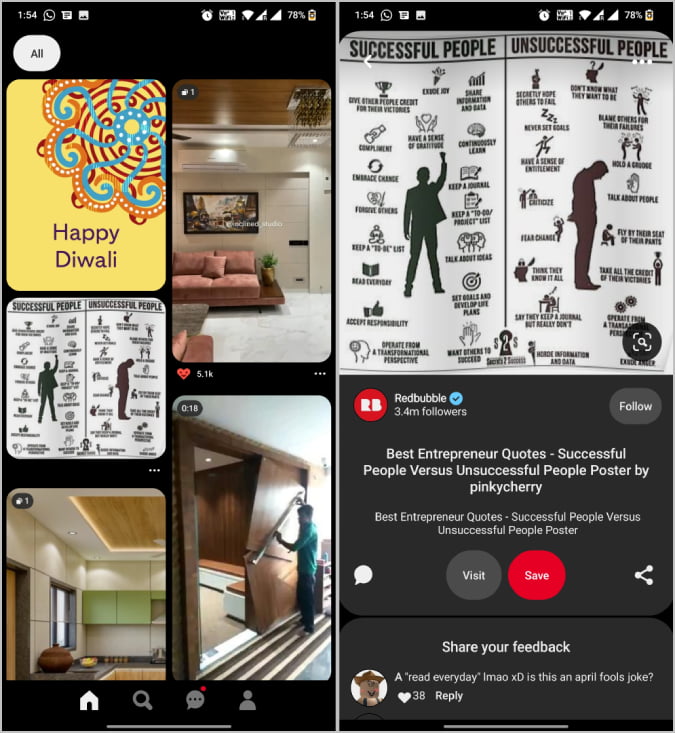 Foto de apertura en Pinterest
