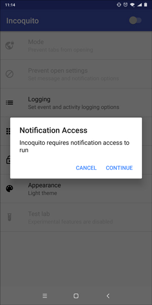 Permiso para acceder a su notificación