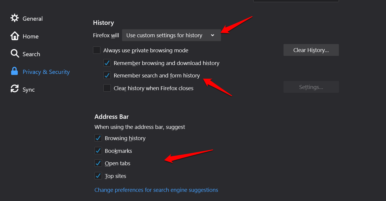 Configuración de Autocomillado de Firefox