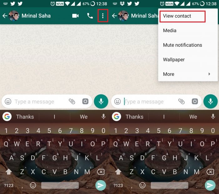Paso de bloque de whatsapp