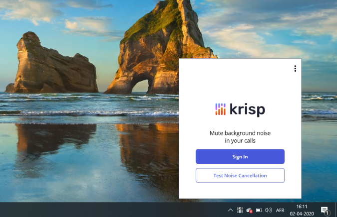 krisp-taskbar