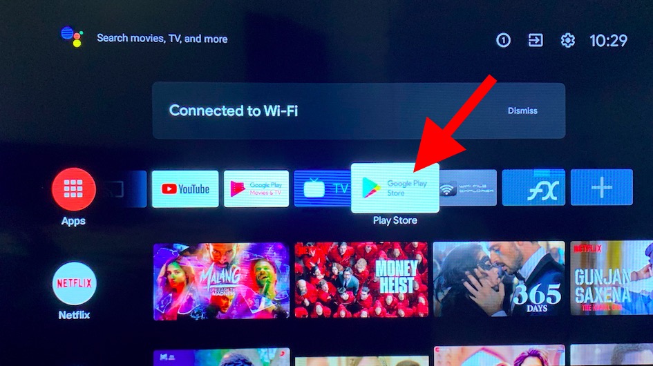 Google Play Store en Android TV