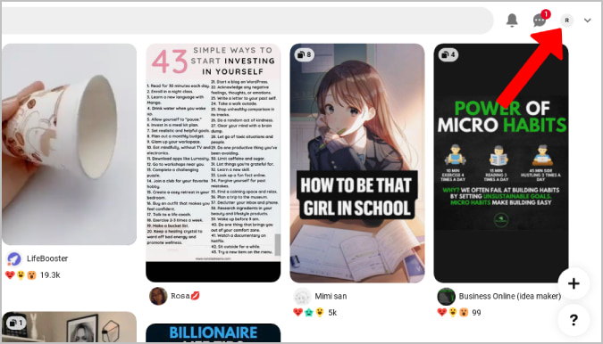 Foto de perfil en Pinterest