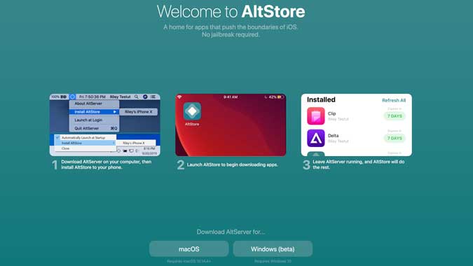 Alt Store en MacBook