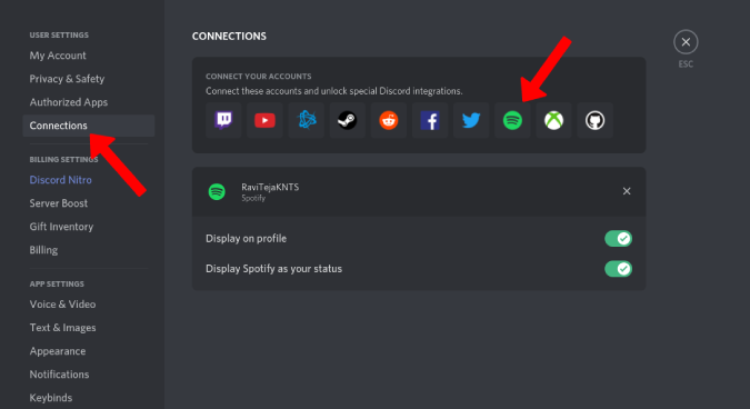 Conectar Spotify con Discord