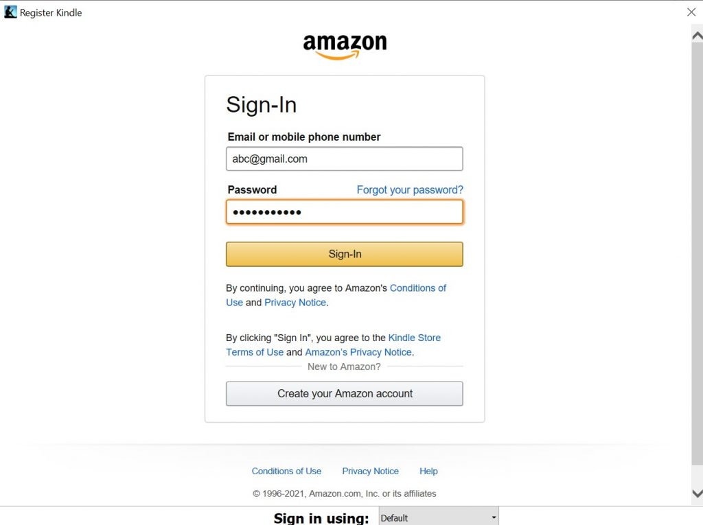 Aplicación de Amazon Kindle para PC