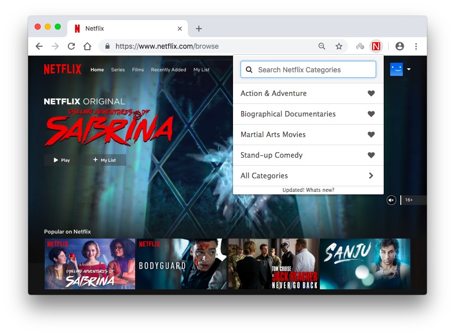 Categoría secreta de Netflix