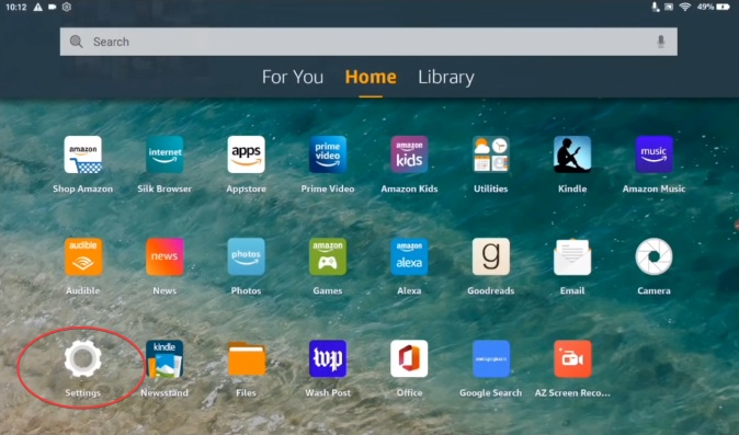 Configuración de la tableta de Amazon Fire