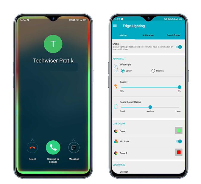 Iluminación de borde: Notificación: la iluminación de borde de Samsung en cualquier teléfono Android
