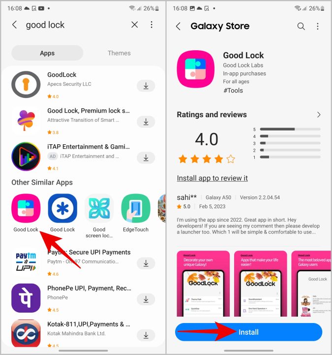 Descargar Good Lock Aplic de Galaxy Store