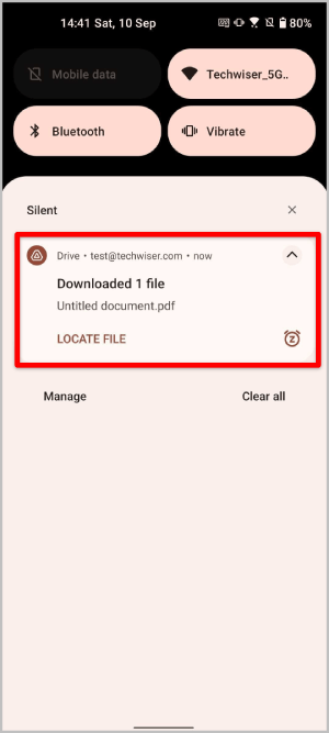 Long Press en la notificación de Android