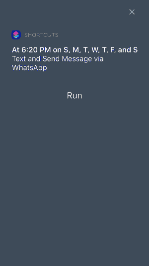 Programe mensajes de whatsapp en iOS 13