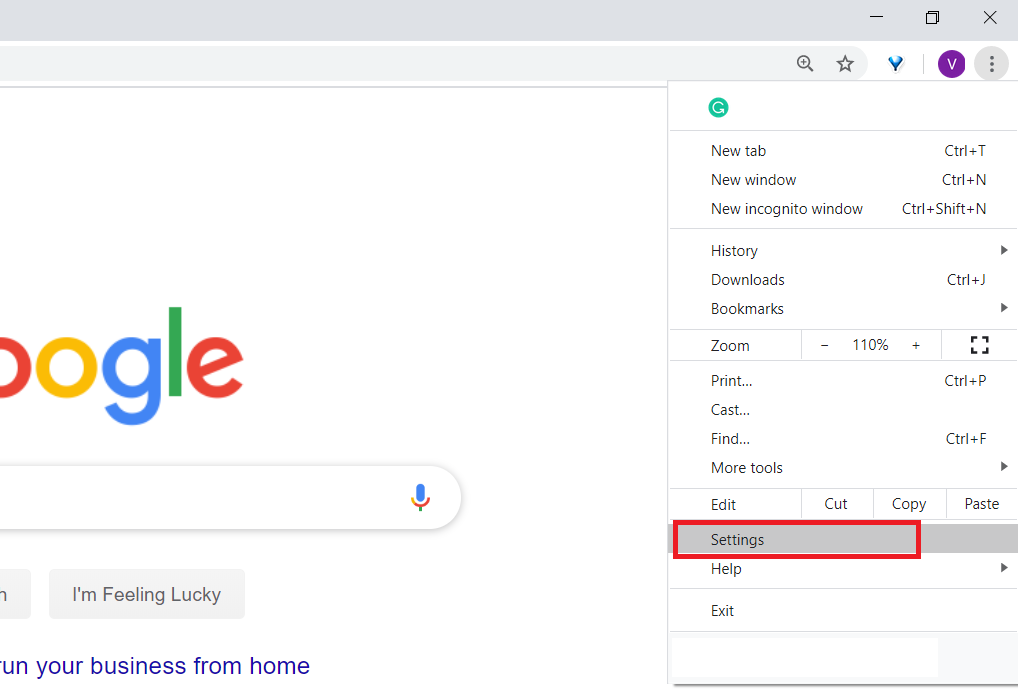 Configuración de Google Chrome